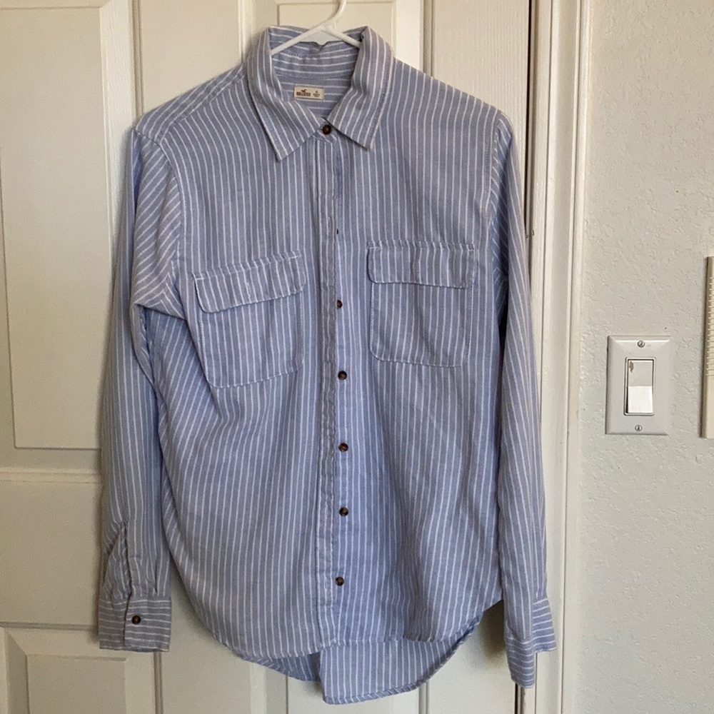 Super soft Hollister stripe button up